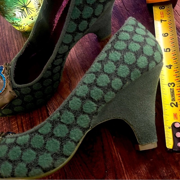 Poetic Licence Green Polka Dot Heels - Picture 6 of 8